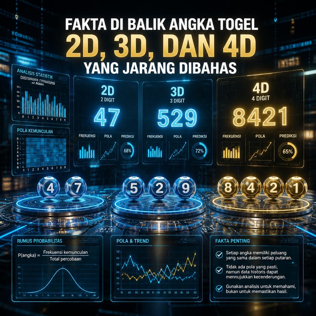 Fakta di Balik Angka Togel 2D, 3D, dan 4D yang Jarang Dibahas